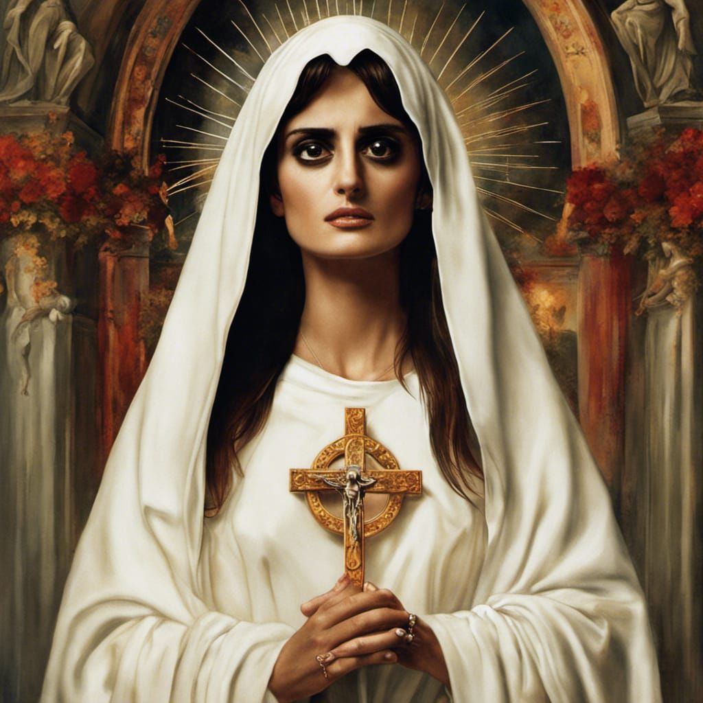 Penelope Cruz as our lady of holy death - AI Generated Artwork ...