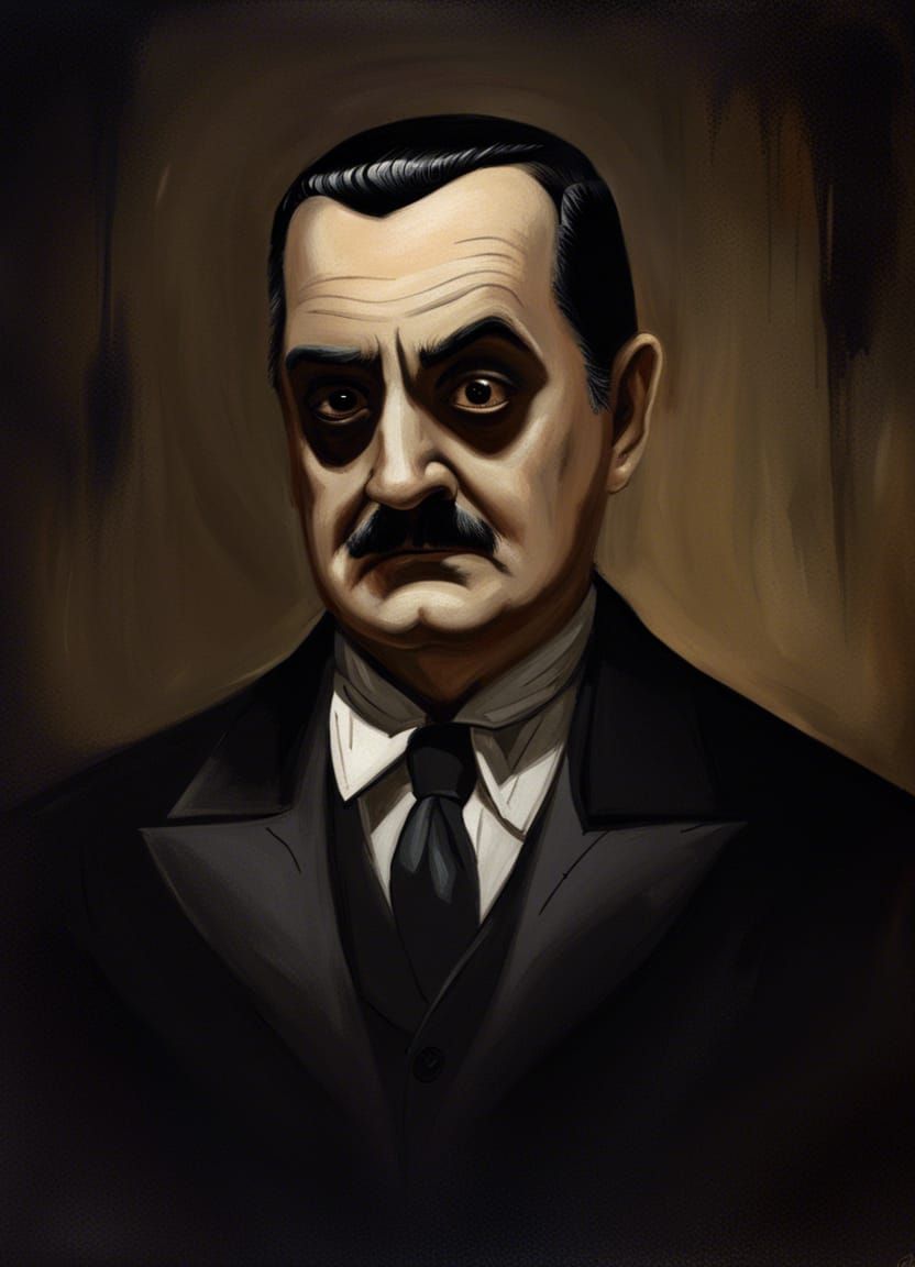 Detailed, gothic, moody, creepy, realistic upper body  Portr...