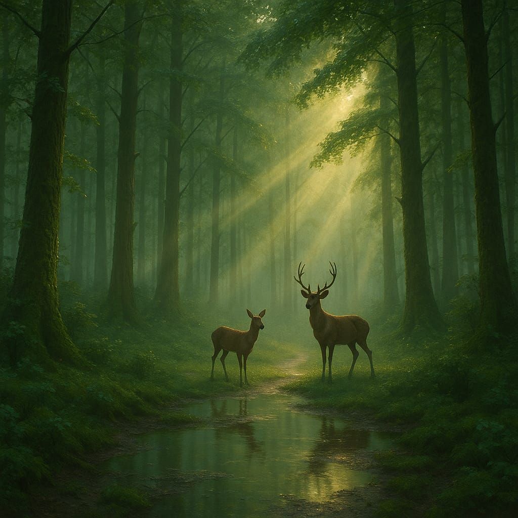 כאייל תערוג על אפיקי מים