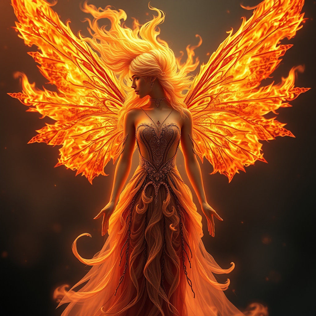 Fire fairy  by @Heleanna