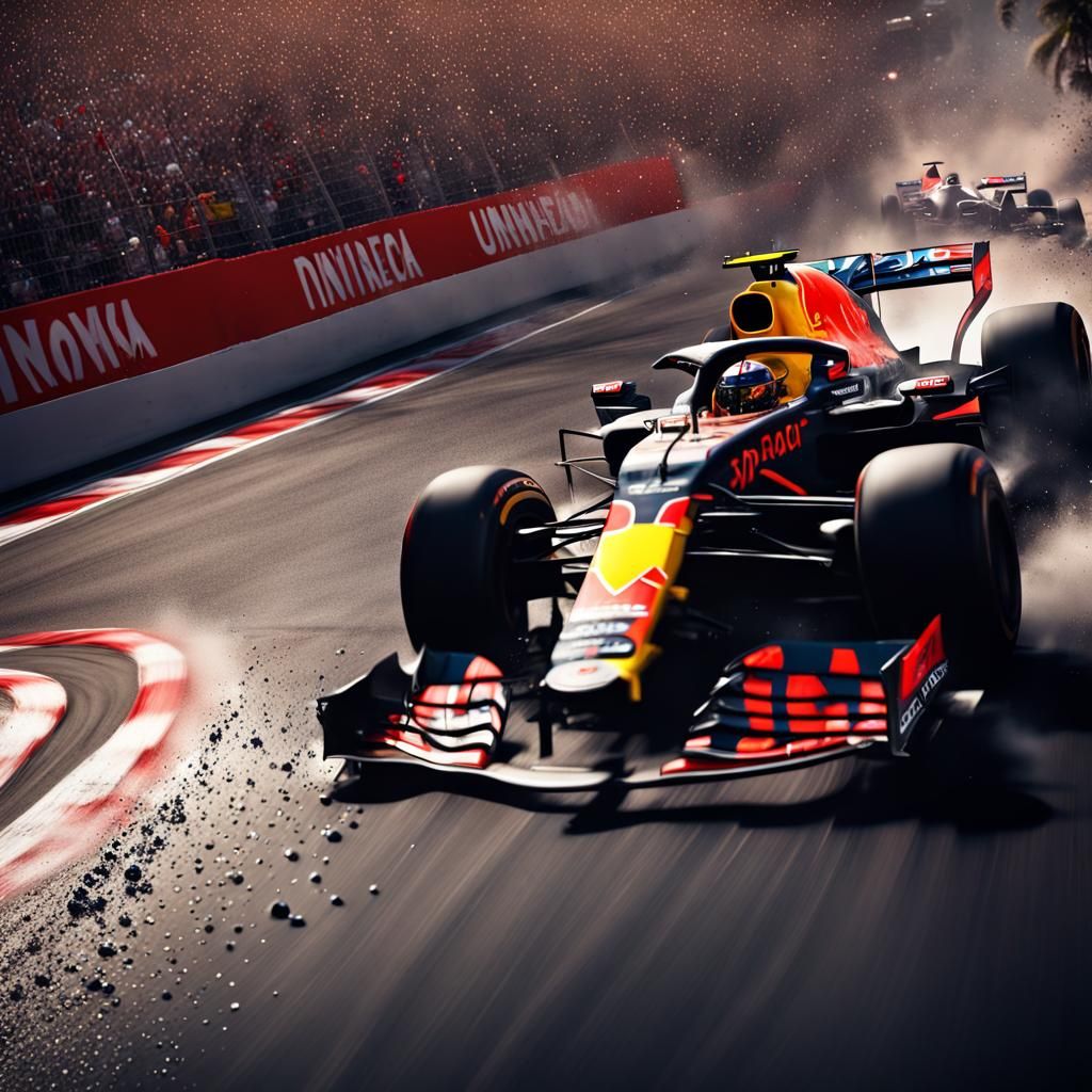 Max Verstappen crashing at Monaco Grand Prix