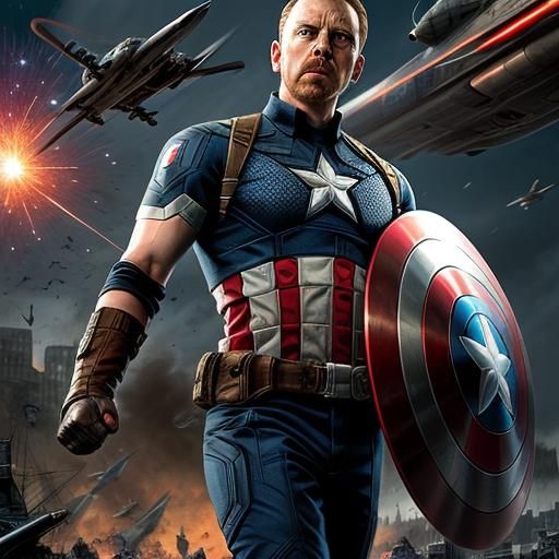 Simon Pegg as Captain America
