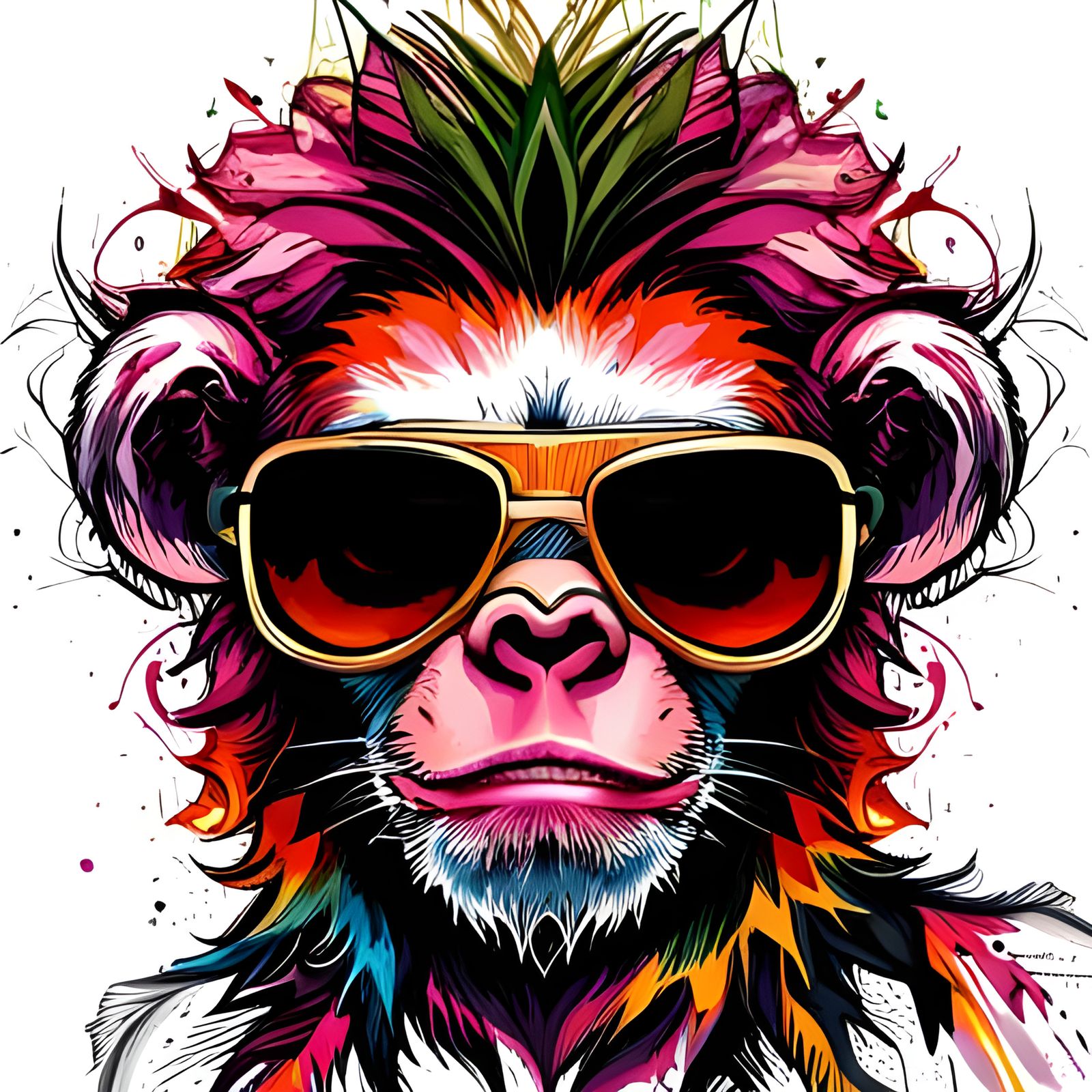 Feeling Punky Monkey - AI Generated Artwork - NightCafe Creator