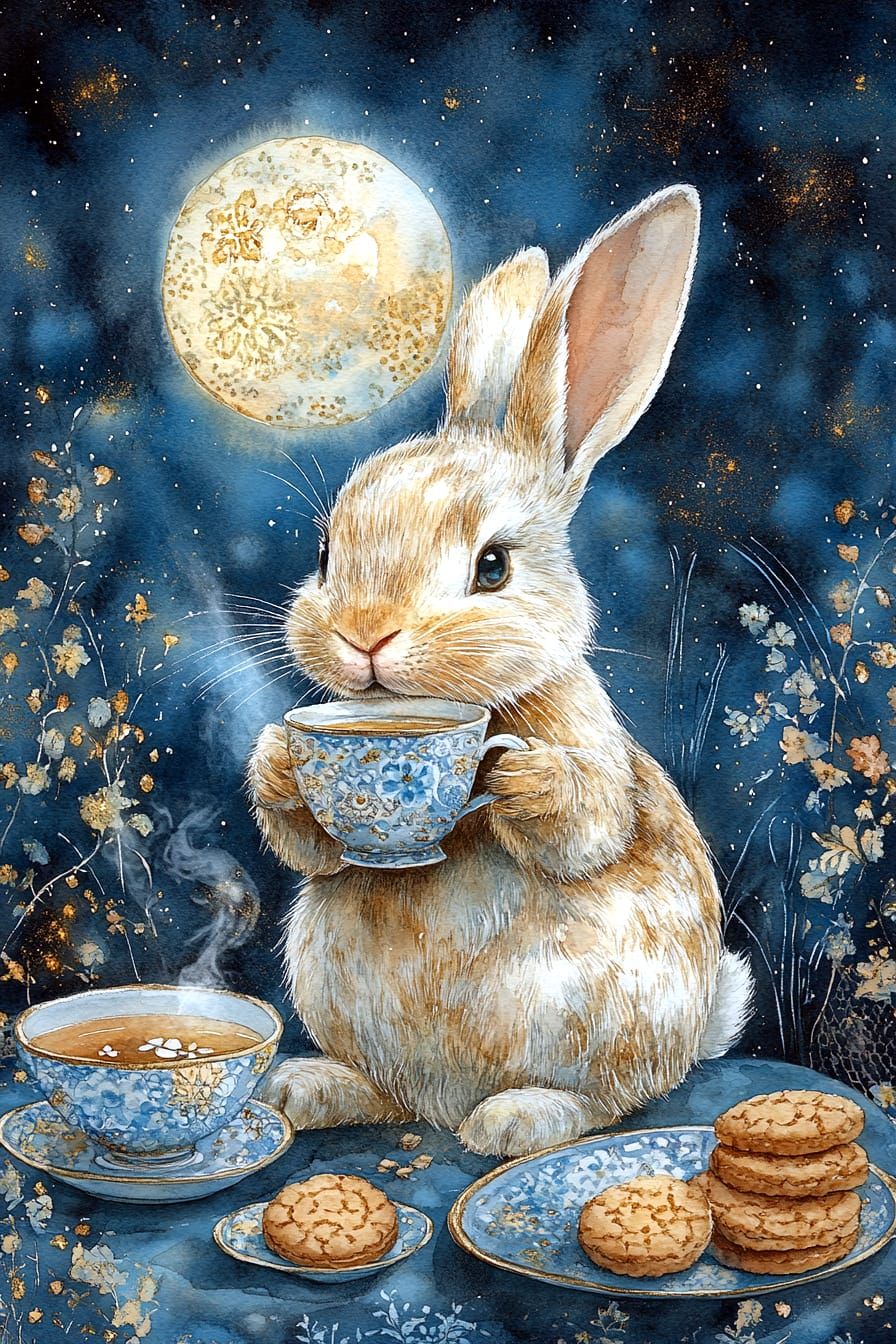 Moonlit tea party  by @Isa Sowelu