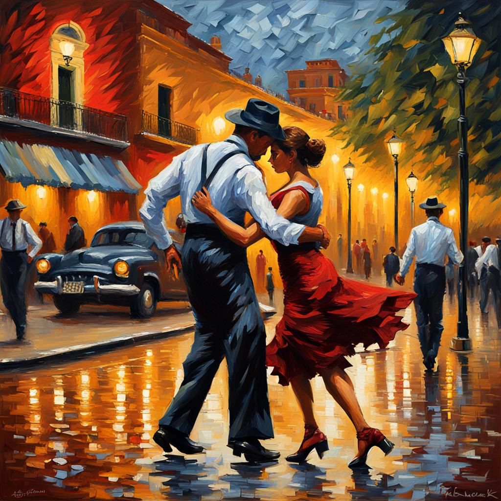 Buenos Aires Caminito street, tango dancing