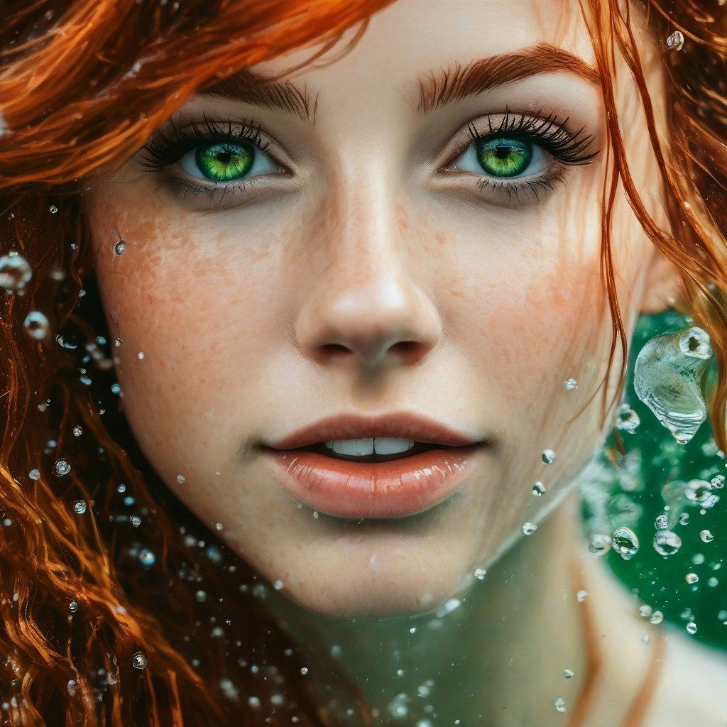 Swimming with a Freckled Redhead