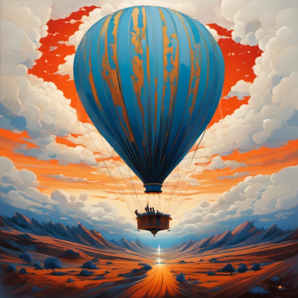 Journey with a hot air balloon