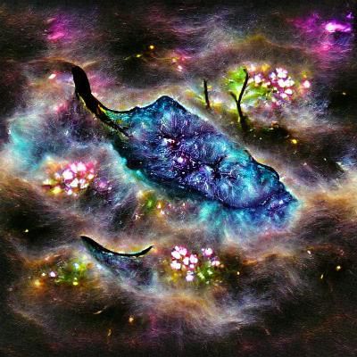 Galaxy blossom nebula
