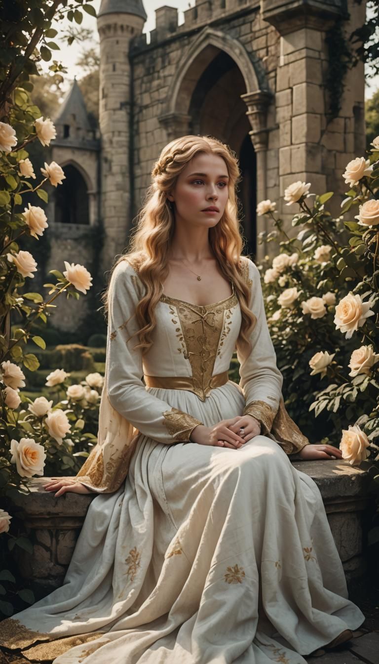 The image of a young, delicate and feminine medieval princes...