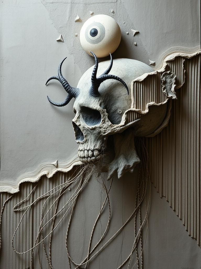 Surrealist Mixed Media Sculpture Exploring Illusion and Anxi...