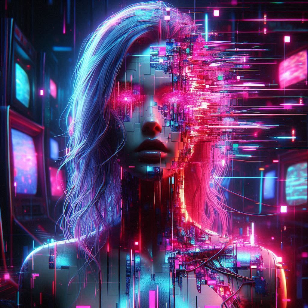 Binary Bloom: Glitching between worlds  by @Artless