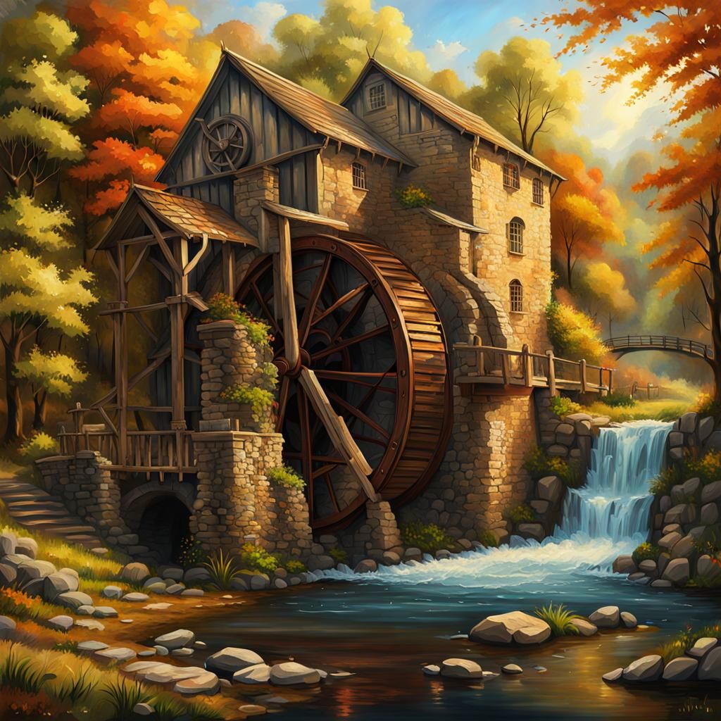 An Old Mill Water Wheel
