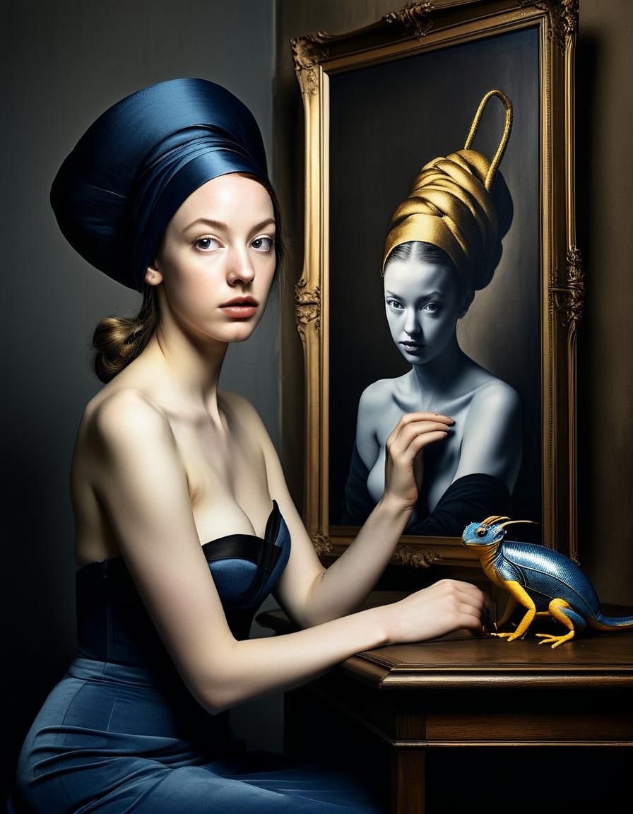 The 'Right Hand' Issue. Her Left arm terminates in a Right Hand. Stable has been doing this since the first SDXL...