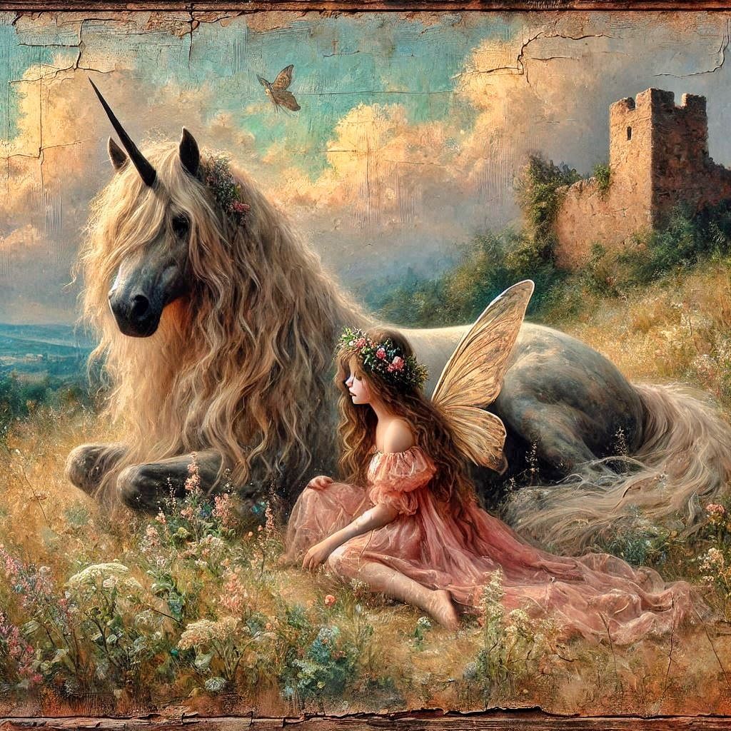 Fairy and her unicorn