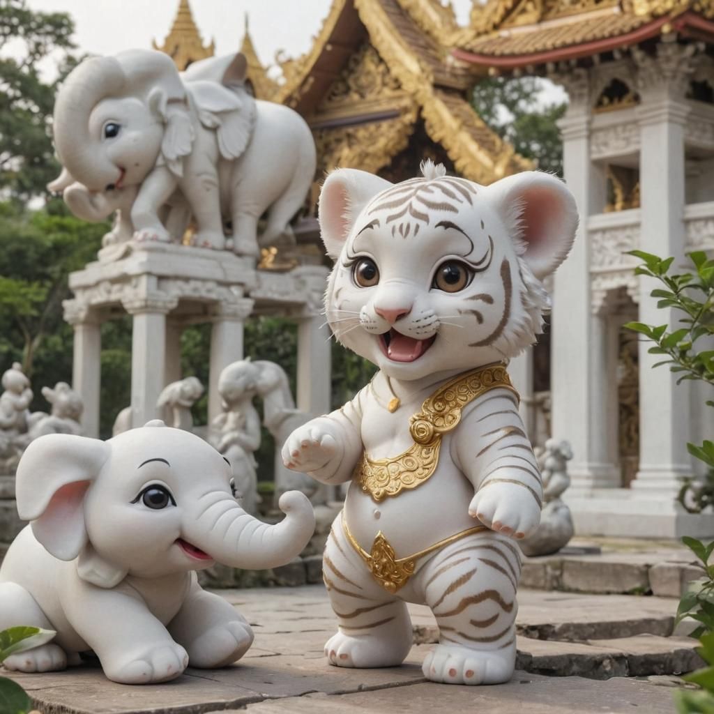 White Tiger & White Elephant