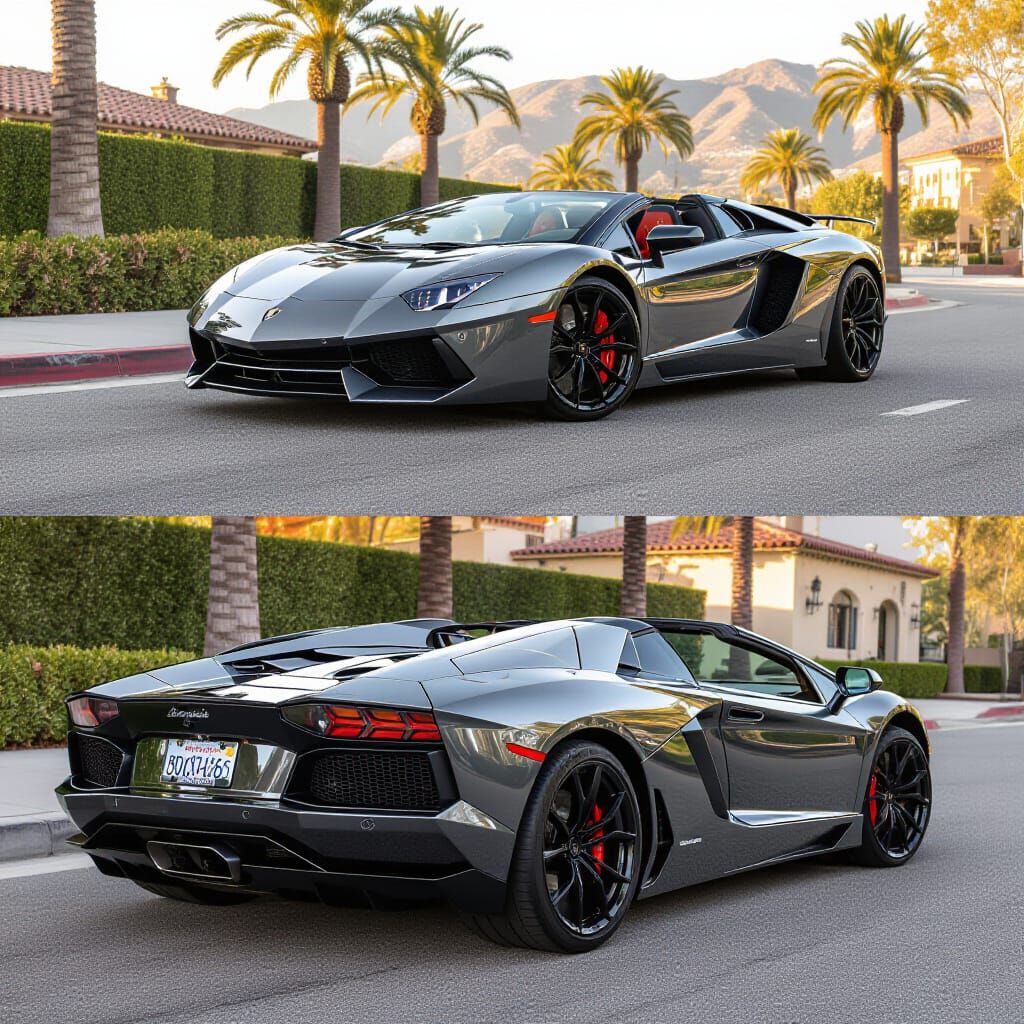 A Lamborghini Aventador Roadster was spotted parked in Beverly Hills, showcasing its sharp lines and unmistakable V12 presence. With a start...
