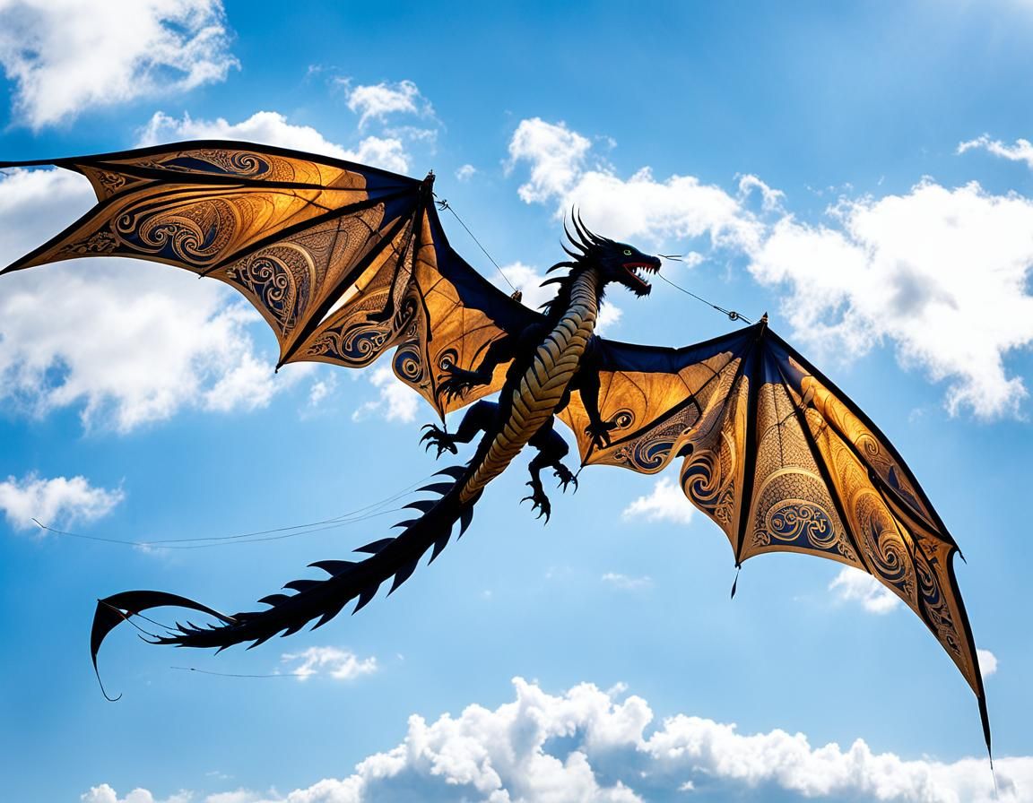 Dragon Kite Runner  by @SIMULATION23