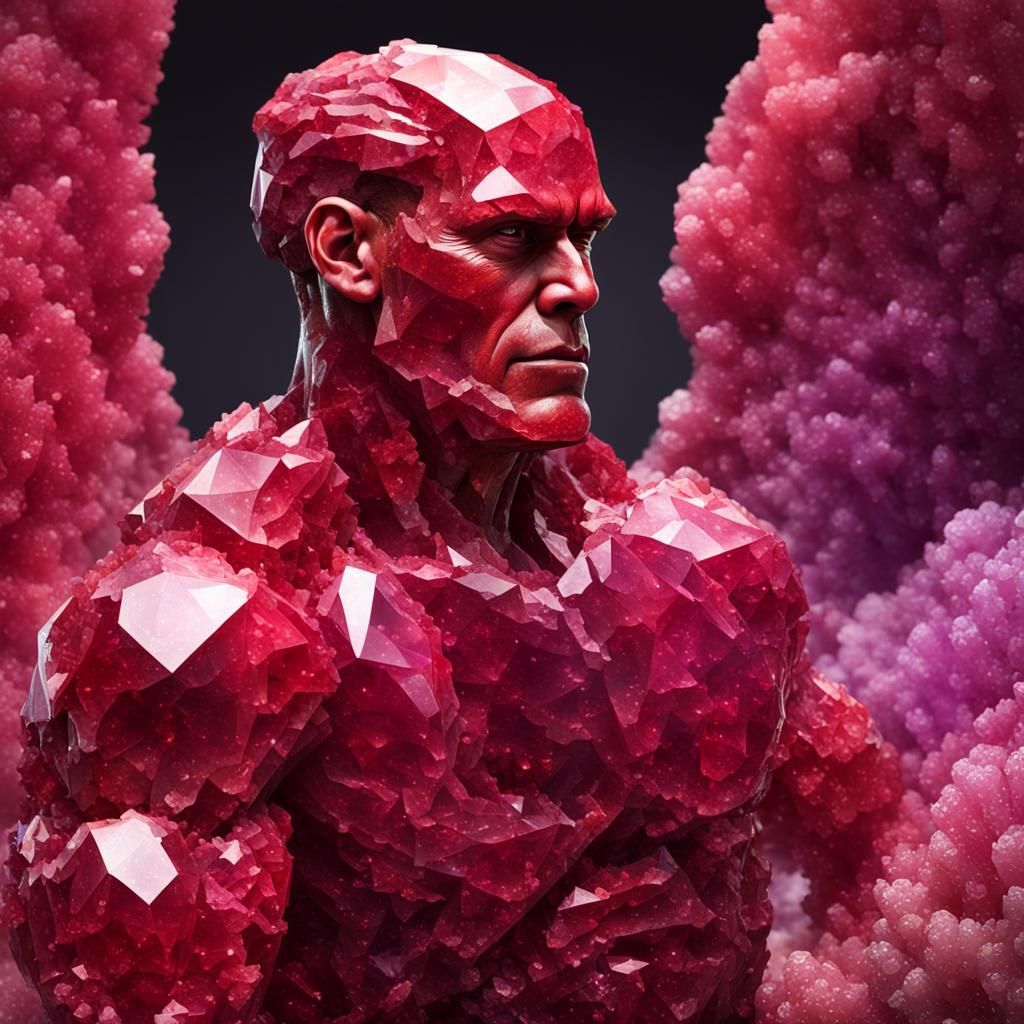 A ruby red Portraits of Arnold Schwarzenegger