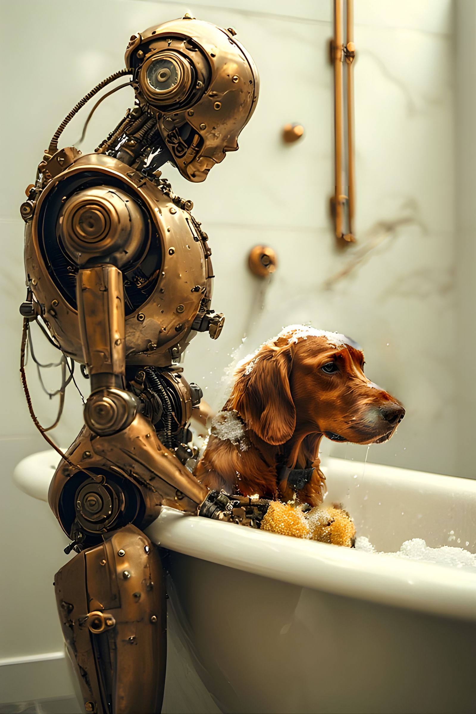 Bathtime for the setter