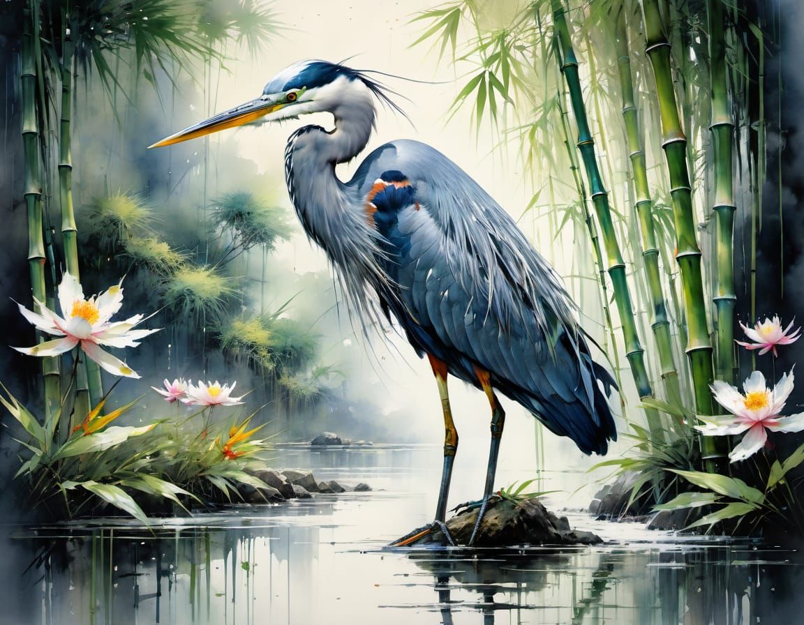 Heron  by @Superbear