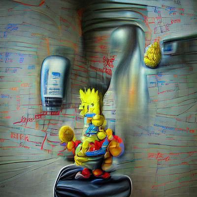 Bart Simpson Torture DSLR hyperrealism HDR
