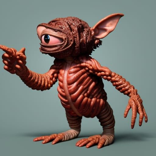 Sausage gremlin, made of sausages