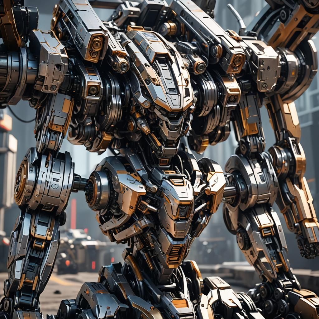 Futuristic Mech Dog, Cat, Dove and Butterfly