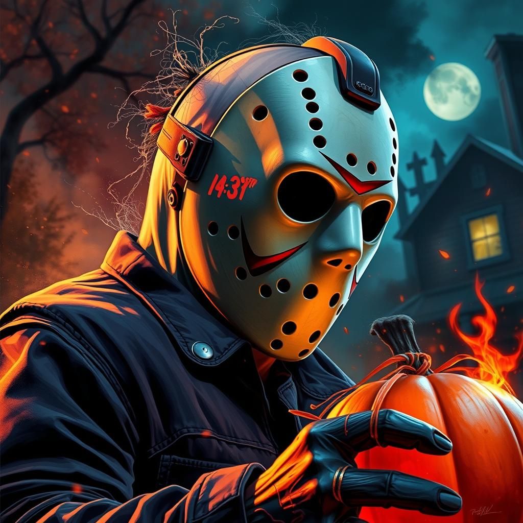 Friday the 13th Jason  trick or treating