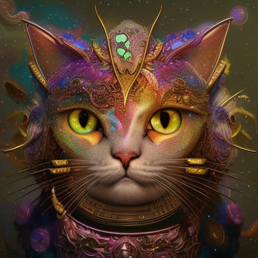 Cosmic Kitty - AI Generated Artwork - NightCafe Creator