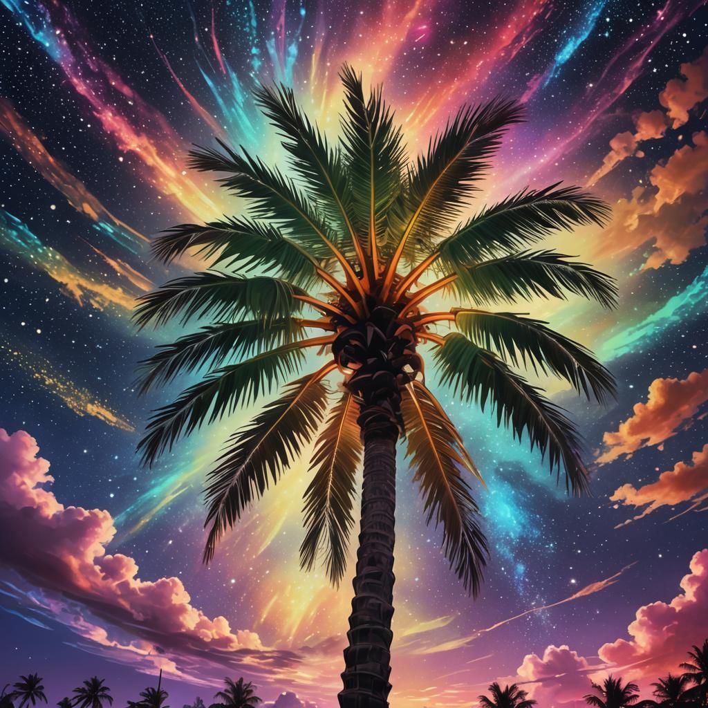 The cosmic palm tree  by @SunRay
