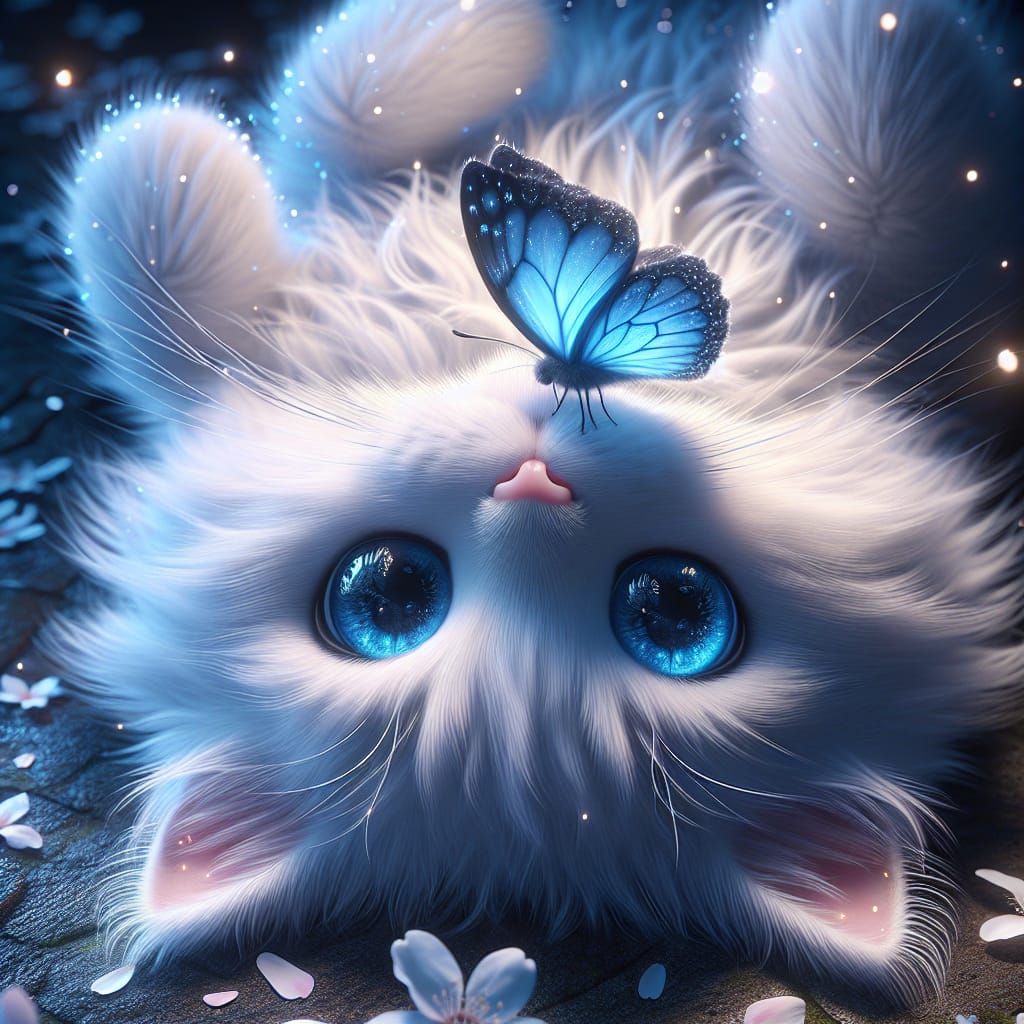 the cat and the butterfly 🐱🦋