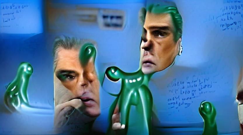 translingual alien conversation between Ray Liotta and Gumby;