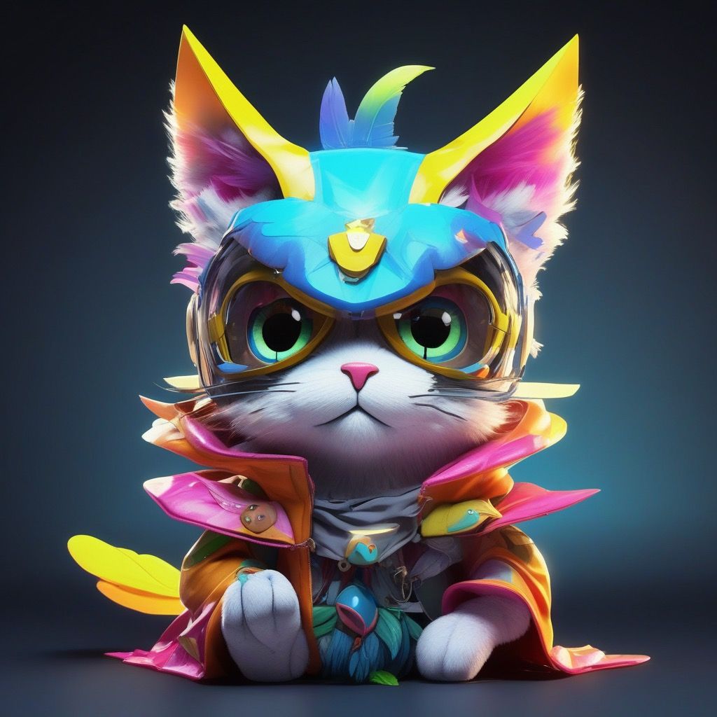 CAT WEARING A BIRD COSTUME II.