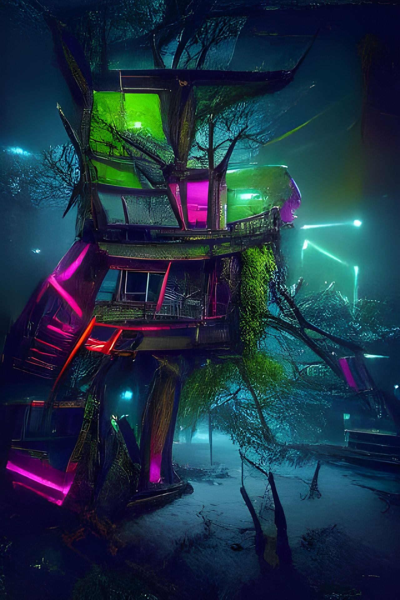 Cyberpunk party house