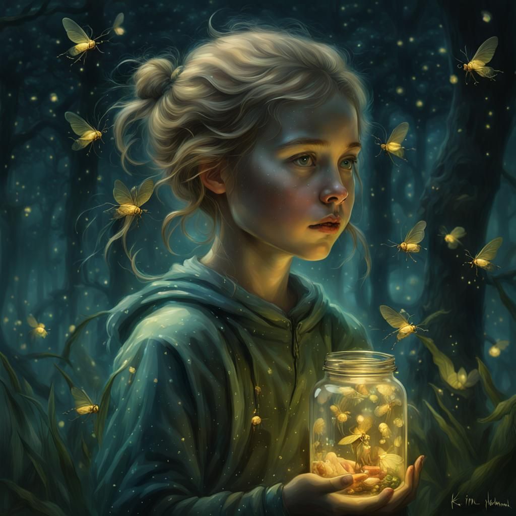 a jar of fireflies