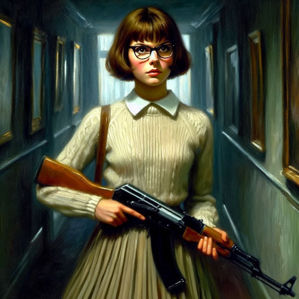 Velma Dinkley and her little friend.