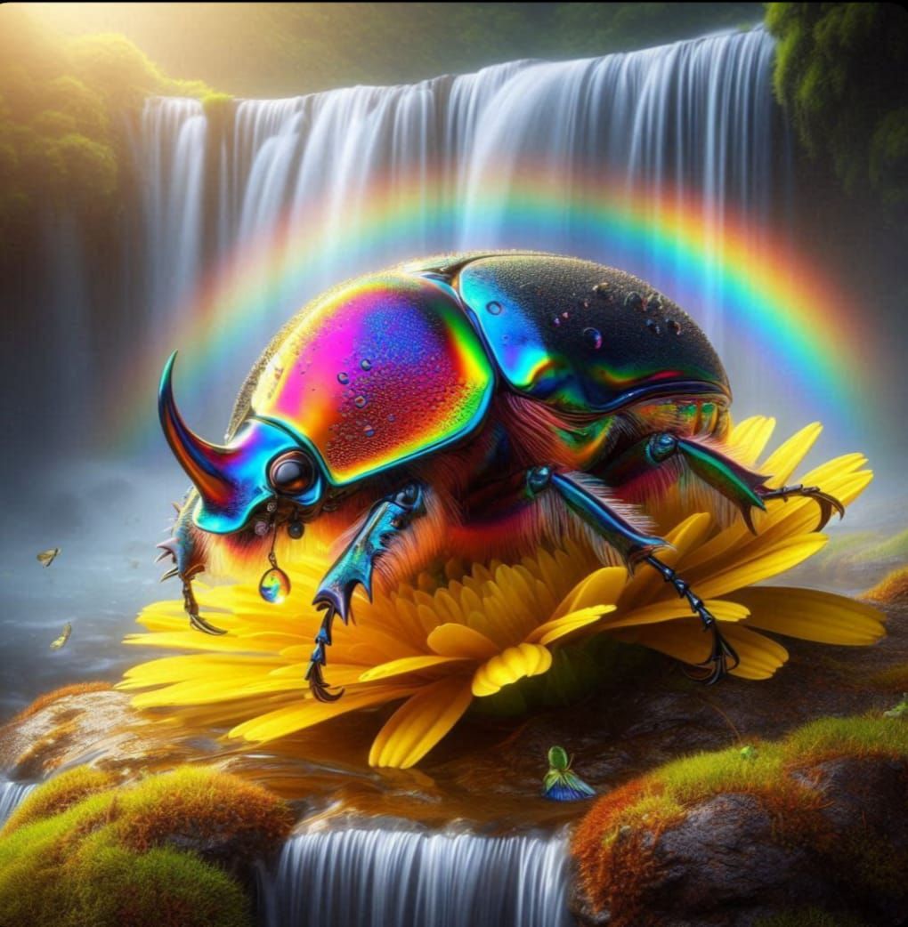 Rainbow Rhino Beetle