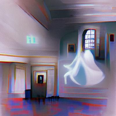 A ghost in a hall