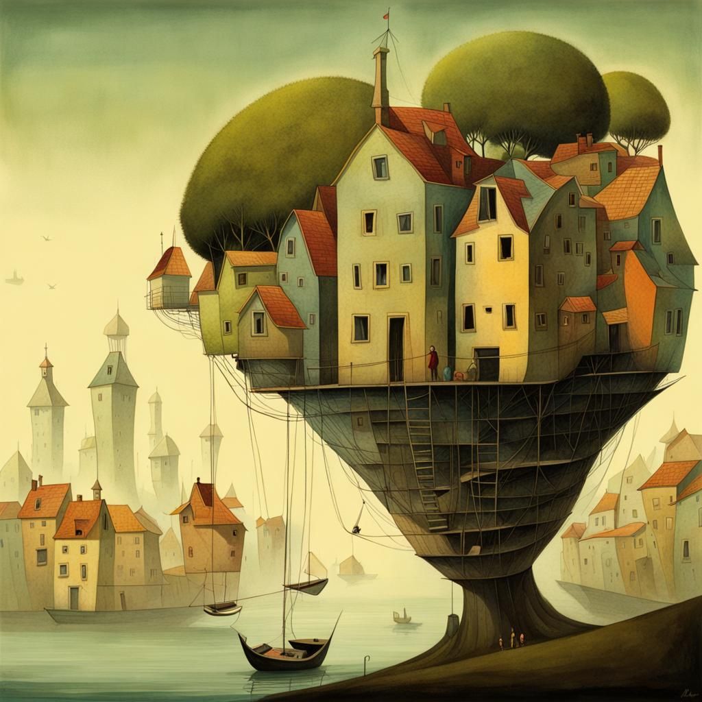 surreal castle