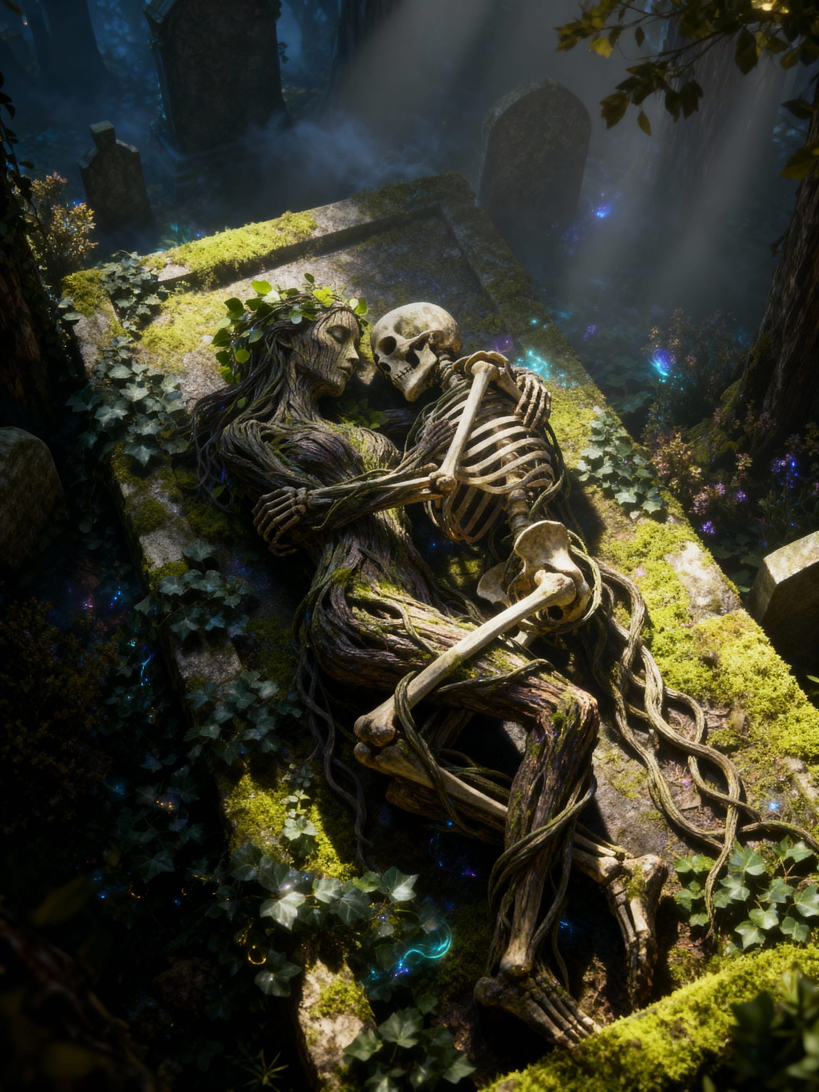 “The Verdant Bond - Eternal Roots of Love”  by @TimanazArt