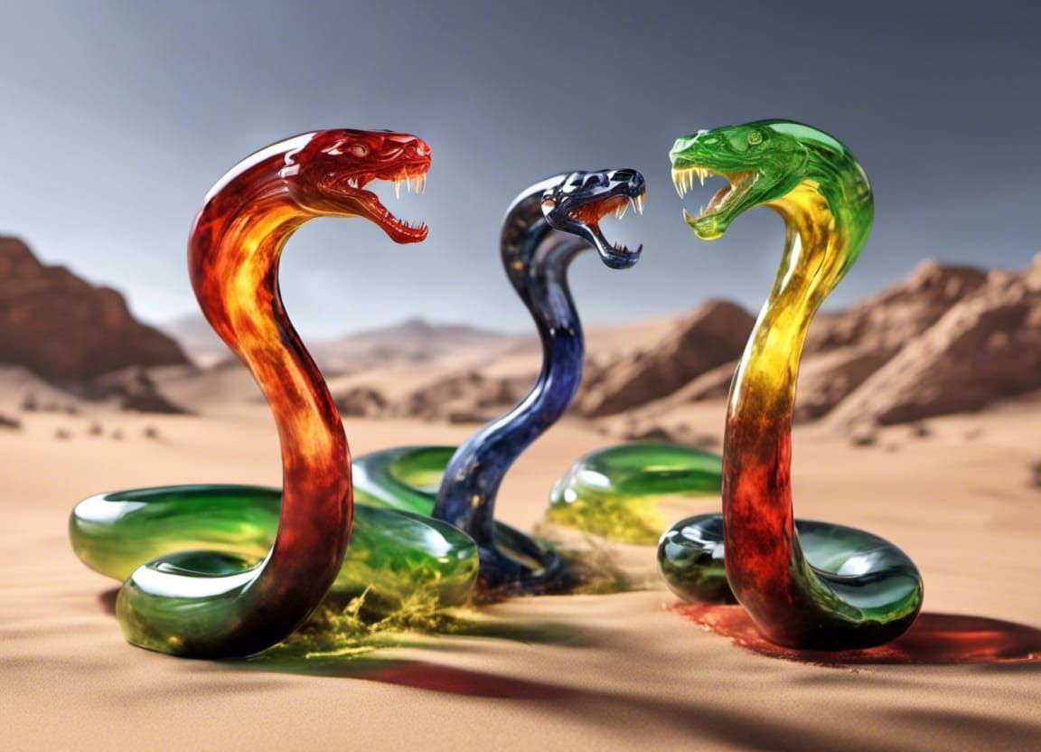 Cobra Snakes - AI Generated Artwork - NightCafe Creator