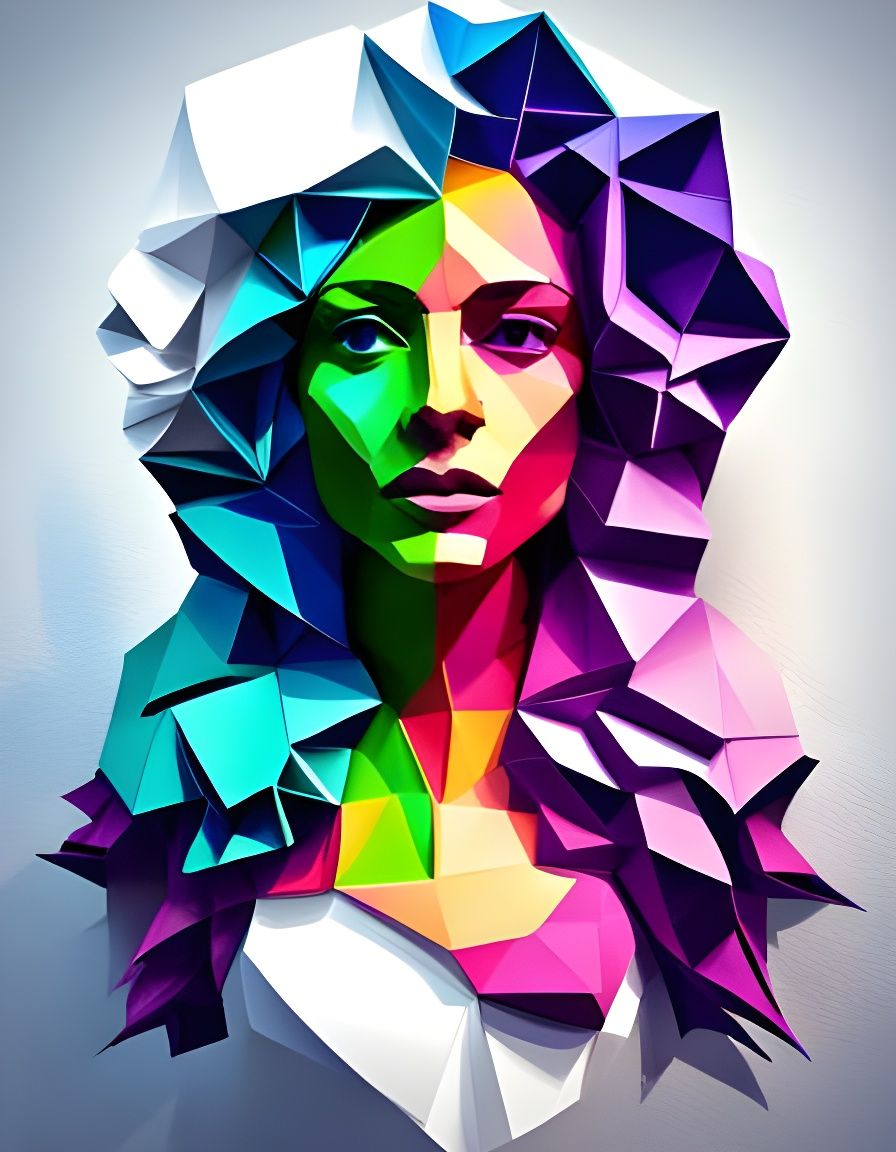 Paper Bust AI Generated Artwork NightCafe Creator