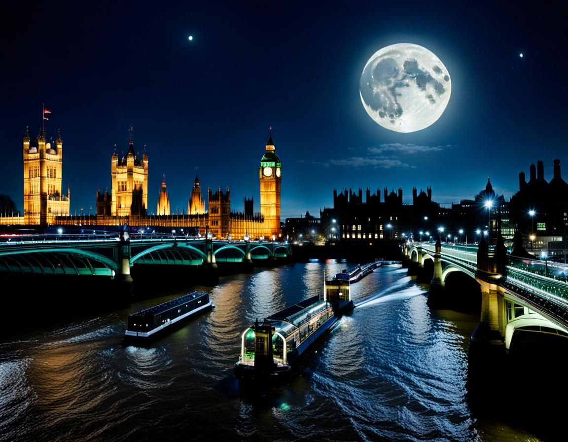 London at night