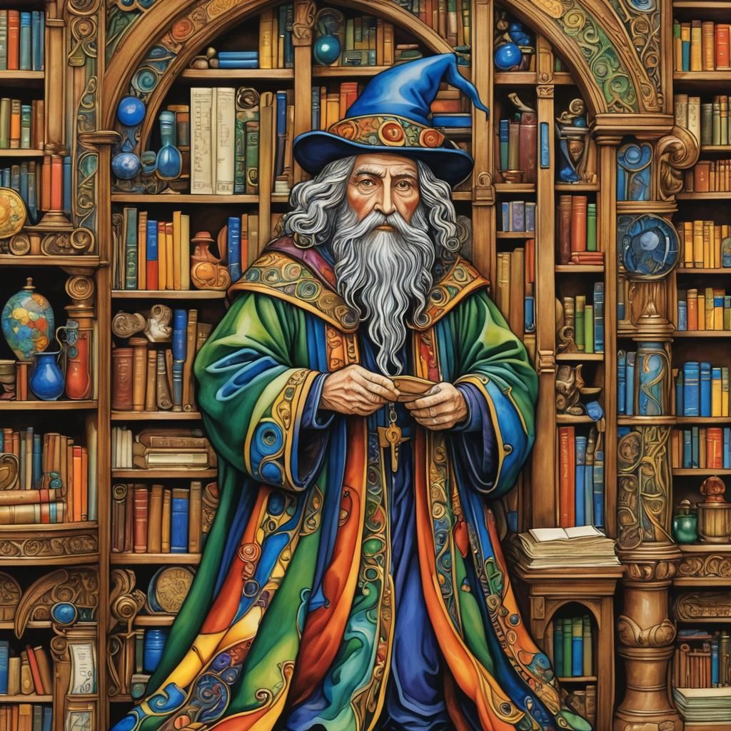 Wizard in library
