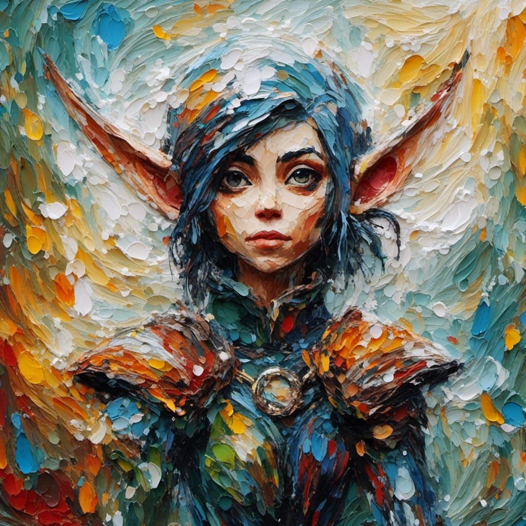 impasto <lora:Inspiration:1.0> elf portrait masterpiece