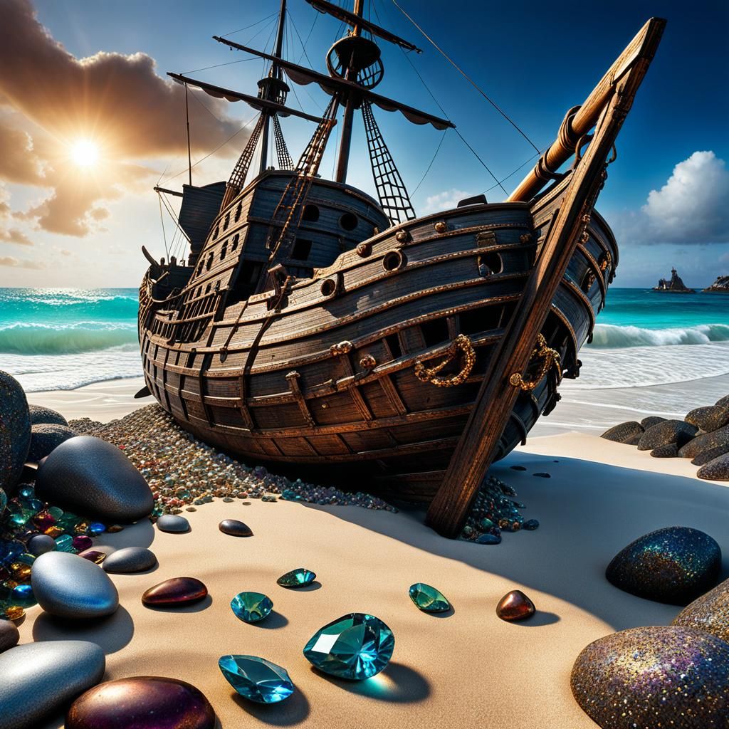 Pirate shipwreck gift!  by @Bai