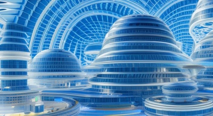 holographic blueprint of intergalactic city