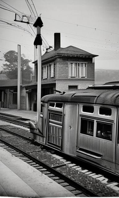 MAN train town sinister  surrealism