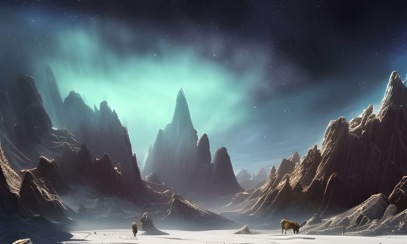 Vast frozen wasteland - AI Generated Artwork - NightCafe Creator