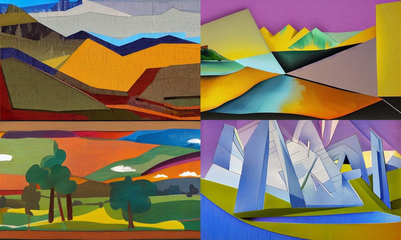 Landscape in the style of Deconstructivism